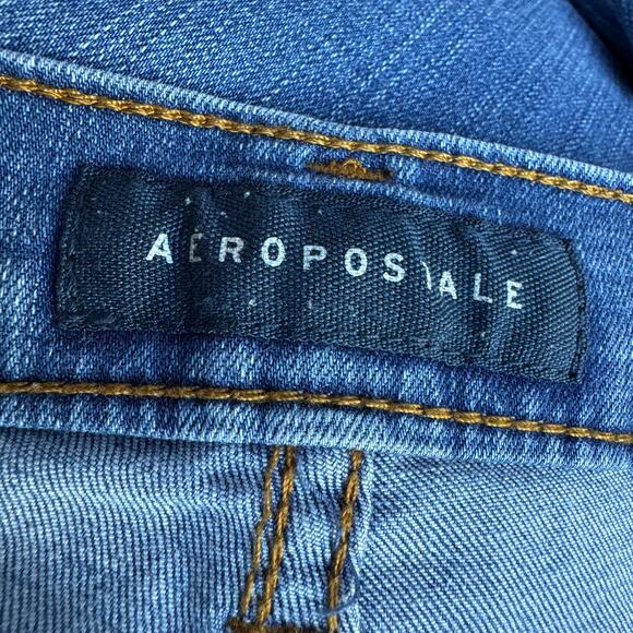 Aeropostale Low Rise Jegging 2 Reg Medium Wash Skinny Stretch Distressed Y2K - Picture 6 of 9